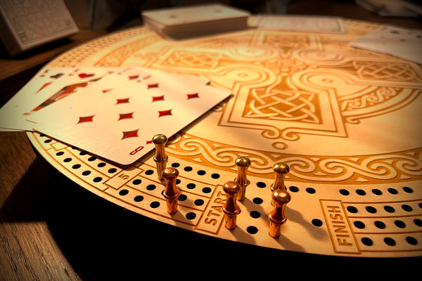 Celtic Round Cribbage Board