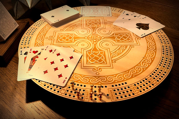 Celtic Round Cribbage Board