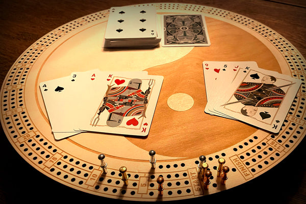 Yin-Yang Round Cribbage Board