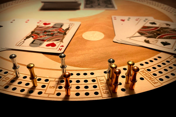 Yin-Yang Round Cribbage Board