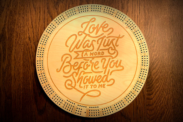 Valentine's Day Cribbage Board "Love"